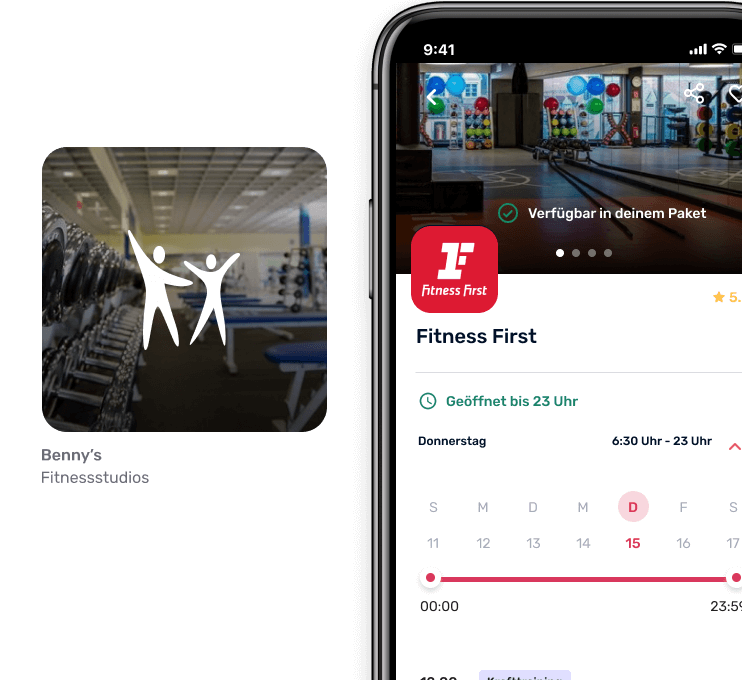 In deinem Handy kannst du wählen, was du willst: Benny's Fitnessstudio, Strava app, Meditopia app, Fabulous app